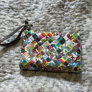 Multicolor Graphic Wristlet (Made with Magazines)